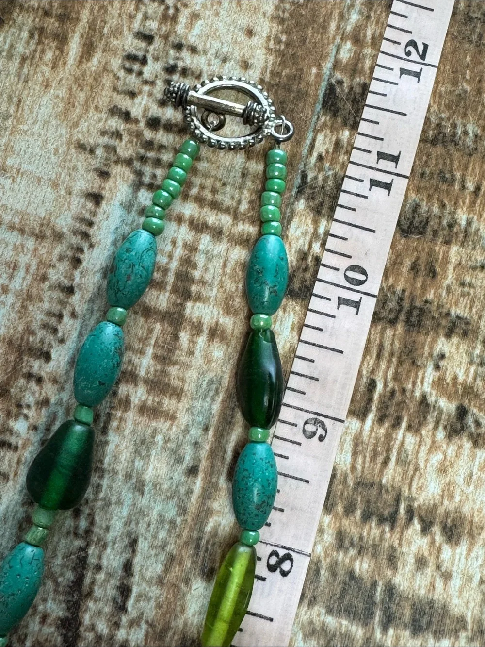 Women’s Beaded Metal Pendant Necklace | #B19